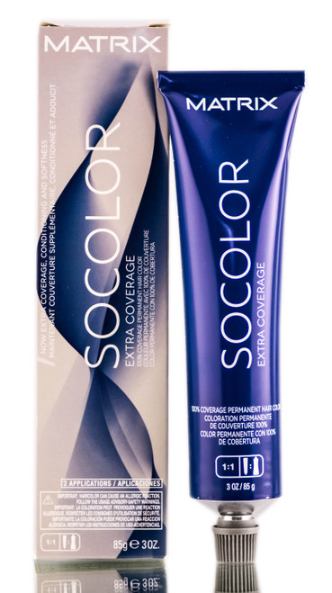 MATRIX SoColor - Extra Coverage Permanent Cream Hair Color Pre-Bonded 3 oz.