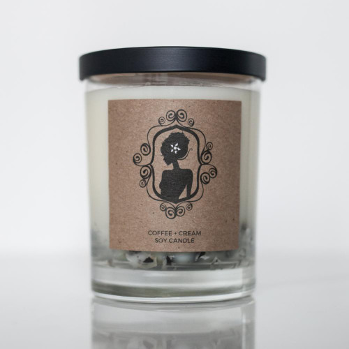 Hip & Chick Organiks Coffee + Cream Soy Candle-image1