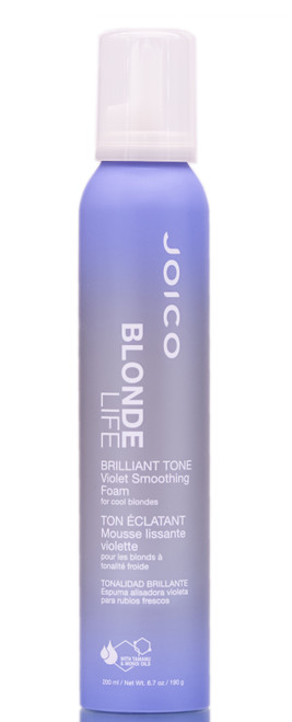 Joico Blonde Life BRILLIANT TONE VIOLET SMOOTHING FOAM for Cool Blondes with Tamanu & Monoi Oils-image1