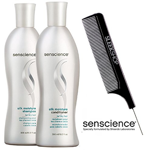 Senscience SILK MOISTURE Shampoo & Conditioner DUO Set (w/ Sleek Pin Tail Comb)-image1