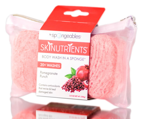 Spongeables Skin Nutrients Body Wash In A Sponge