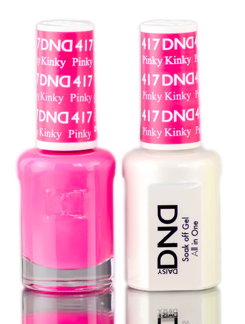 Daisy DND Pinks & Oranges Soak Off GEL POLISH DUO, All In One Gel Lacquer + Matching Nail Polish Color-image1