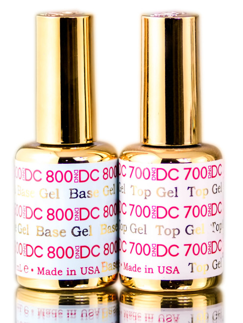 DND DC 700 Top Gel & 800 Base Gel DUO SET, Soak off Gel All In One Base & Top Coat KIT for Daisy Nails-image1