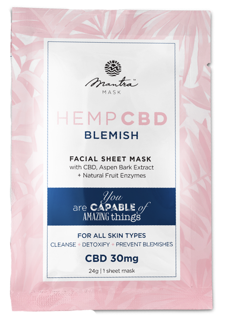 Mantra Mask Hemp CBD Blemish Facial Sheet Mask-image1