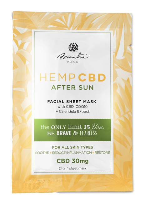 Mantra Mask Hemp CBD After Sun Facial Sheet Mask