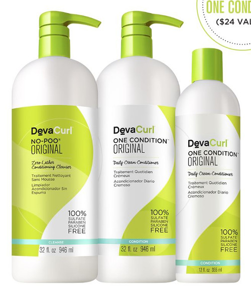 Devacurl Curly Double Take Cleanser & Extra Conditioner Kit-image1