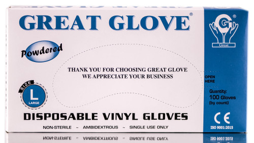 Great Glove Disposible Vinyl Powdered Gloves