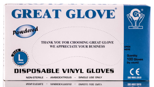Great Glove Disposible Vinyl Powdered Gloves-image1