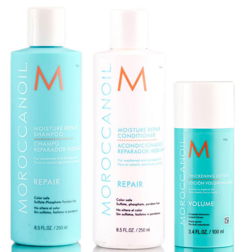 MoroccanOil Moisture Repair Shampoo & Conditioner & Thickening Lotion-image1