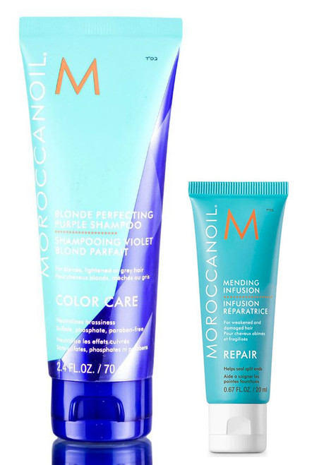 MoroccanOil Blonde Perfecting Shampoo & Mending Infusion-image1