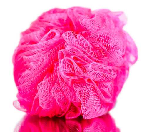 Diane Mesh Hot Pink Body Sponge-image1