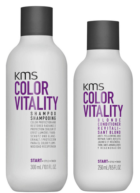 KMS Set - Color Vitality Shampoo & Blonde Conditioner-image1