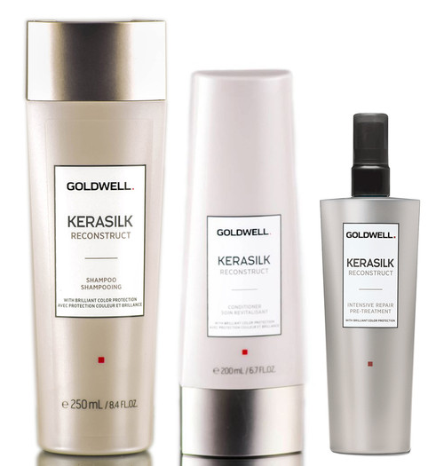 Goldwell Kerasilk Reconstruct Shampoo & Conditioner & Pre-Treatment