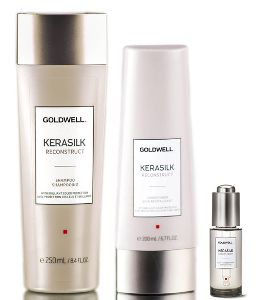Goldwell Kerasilk Reconstruct Shampoo & Conditioner & Split Ends Recovery-image1