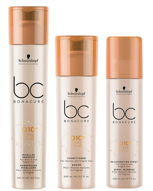 Schwarzkopf BC Bonacure Q10 Time Restore Shampoo, Conditioner & Rejuvenating Spray-image1