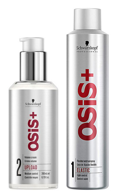 Schwarzkopf OSiS Upload Volume Cream & Elastic Flexible Hold Hairspray