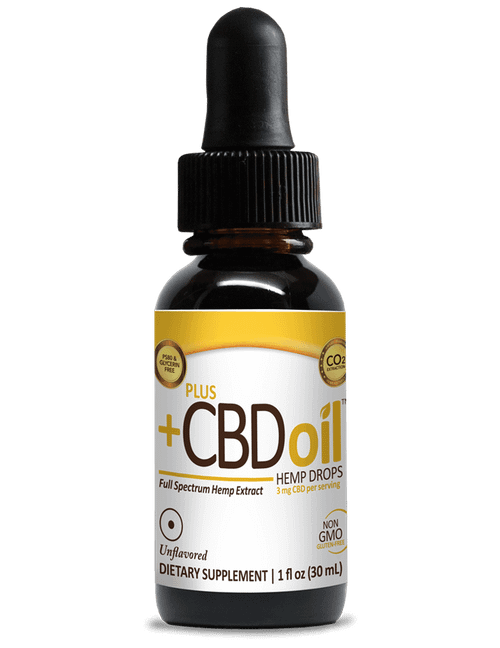 Plus +CBD Oil Peppermint Hemp Drops (3mg CBD)-image1