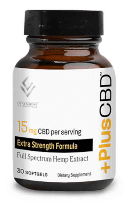 Plus +CBD Softgels 15mg-Serving Extra Strength Formula