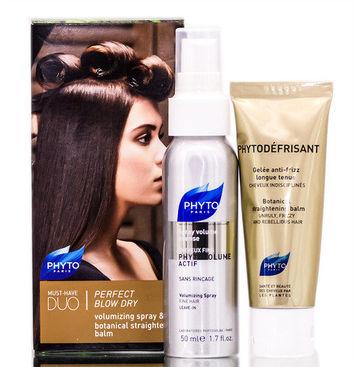 Phyto Must-Have Duo Perfect Blow Dry Volumizing Spray & Botanical Straightening Balm-image1