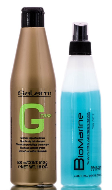 Salerm Specific Falling Hair Shampoo & Biomarine Tratamiento Conditioner-image1