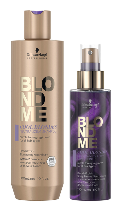 Schwarzkopf BlondMe Cool Neutralizing Shampoo & Neutralizing Spray Conditioner-image1