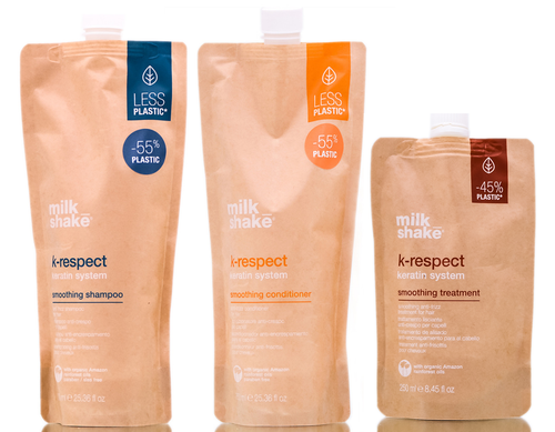 Milkshake K-Respect Keratin System Smoothing Shampoo & Conditioner & Treatment-image1
