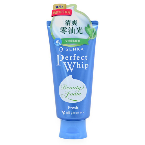 Shiseido Senka Perfect Whip Fresh Beauty Face Foam Uji Green Tea-image1