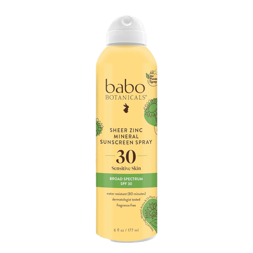 Babo Botanicals Sheer Zinc Mineral Sunscreen Spray For Sensitive Skin SPF 30-image1