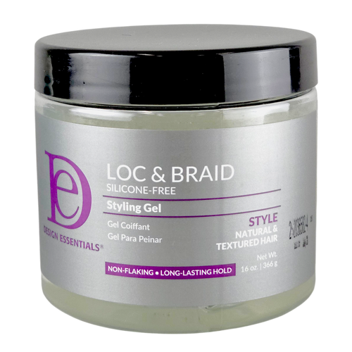 Design Essentials Loc & Braid Styling Gel Castor Oil Infusion Strong Hold Gel