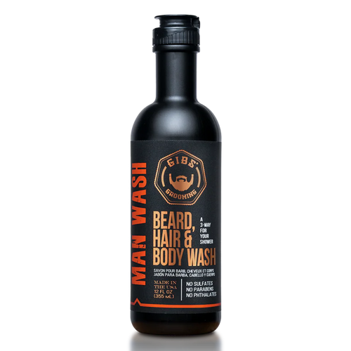 Gibs Man Wash Beard, Hair & Body Cleanser Tea Tree & Copaiba Oil