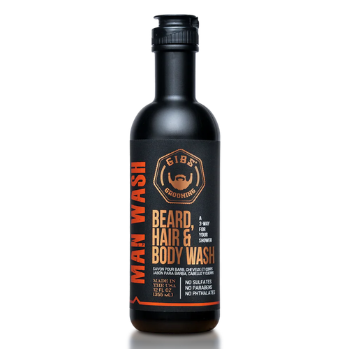 Gibs Man Wash Beard, Hair & Body Cleanser Tea Tree & Copaiba Oil-image1