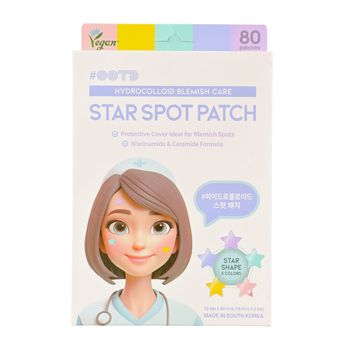 OOTD K-Beauty Star Spot Patch Niacinamide & Ceramide Hydrocolloid Blemish Care