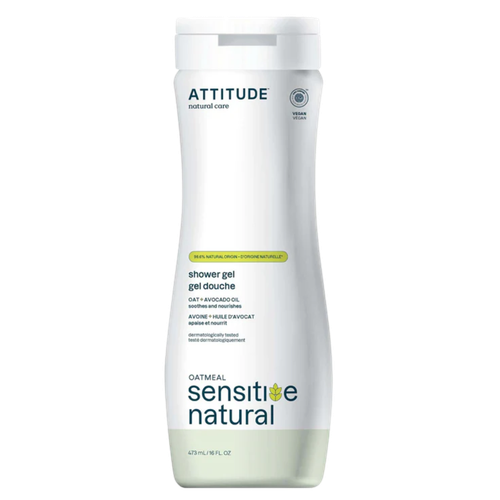 Attitude Sensitive Natural Shower Gel Avocado Oil Soothes And Nourishes-image1