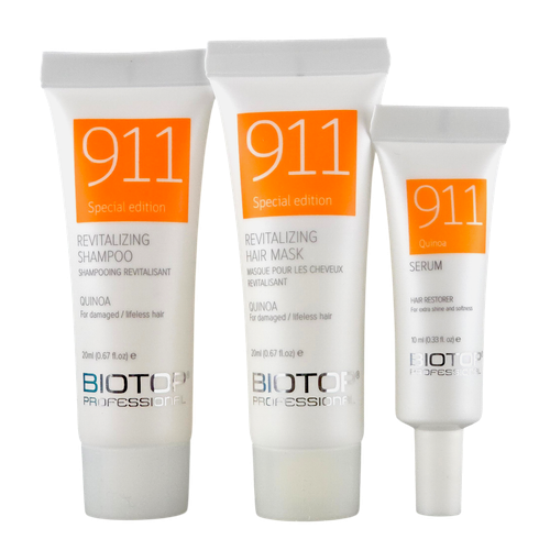 BIOTOP 911 Quinoa Sample Kit - Shampoo, Mask & Serum Trio