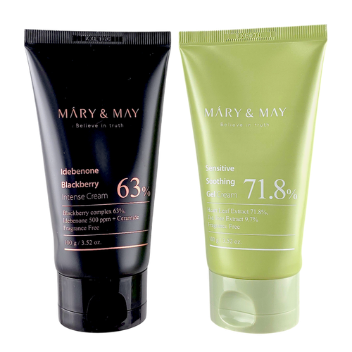 Mary & May Soothing Gel Cream+Idebenone Blackberry Cream Duo Set-image1