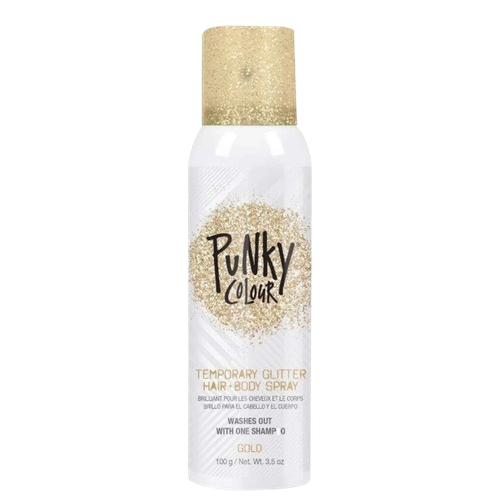 Jerome Russell Punky Colour Temporary Hair & Body Glitter Spray - Gold-image1