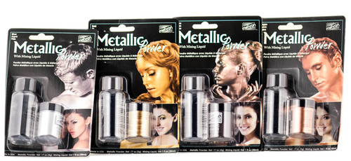 Mehron Metallic Powder With Mixing Liquid