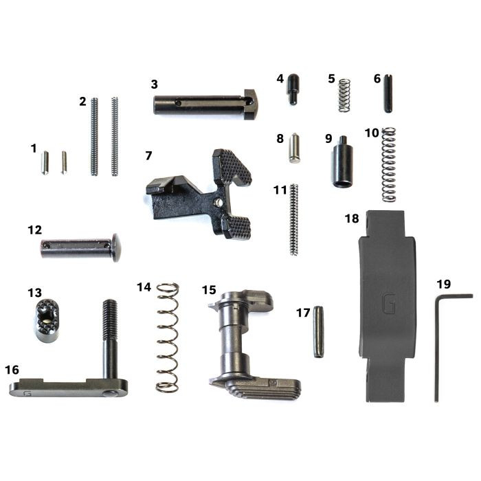 Geissele AR15 Lower Parts Ultra Duty Lower Parts Kit Black 05435B