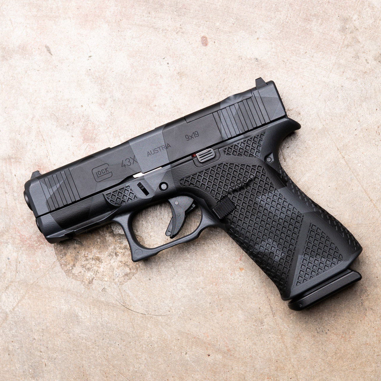 WWLLC Custom Urban Dazzle Glock 43X M.O.S with Mesh Stipple