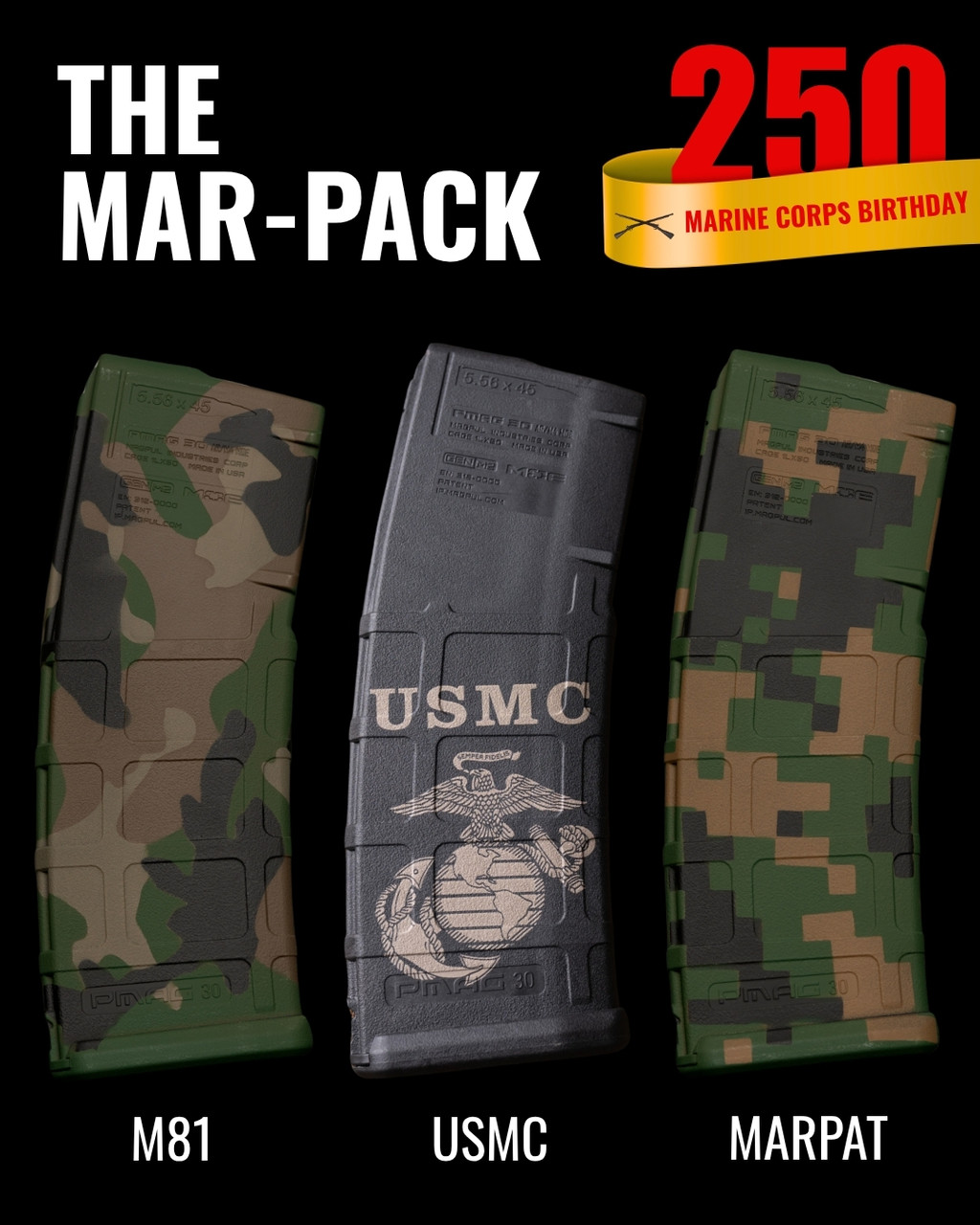 Mar-pack Marine Corps 250th Birthday Pack - Weapon Works LLC