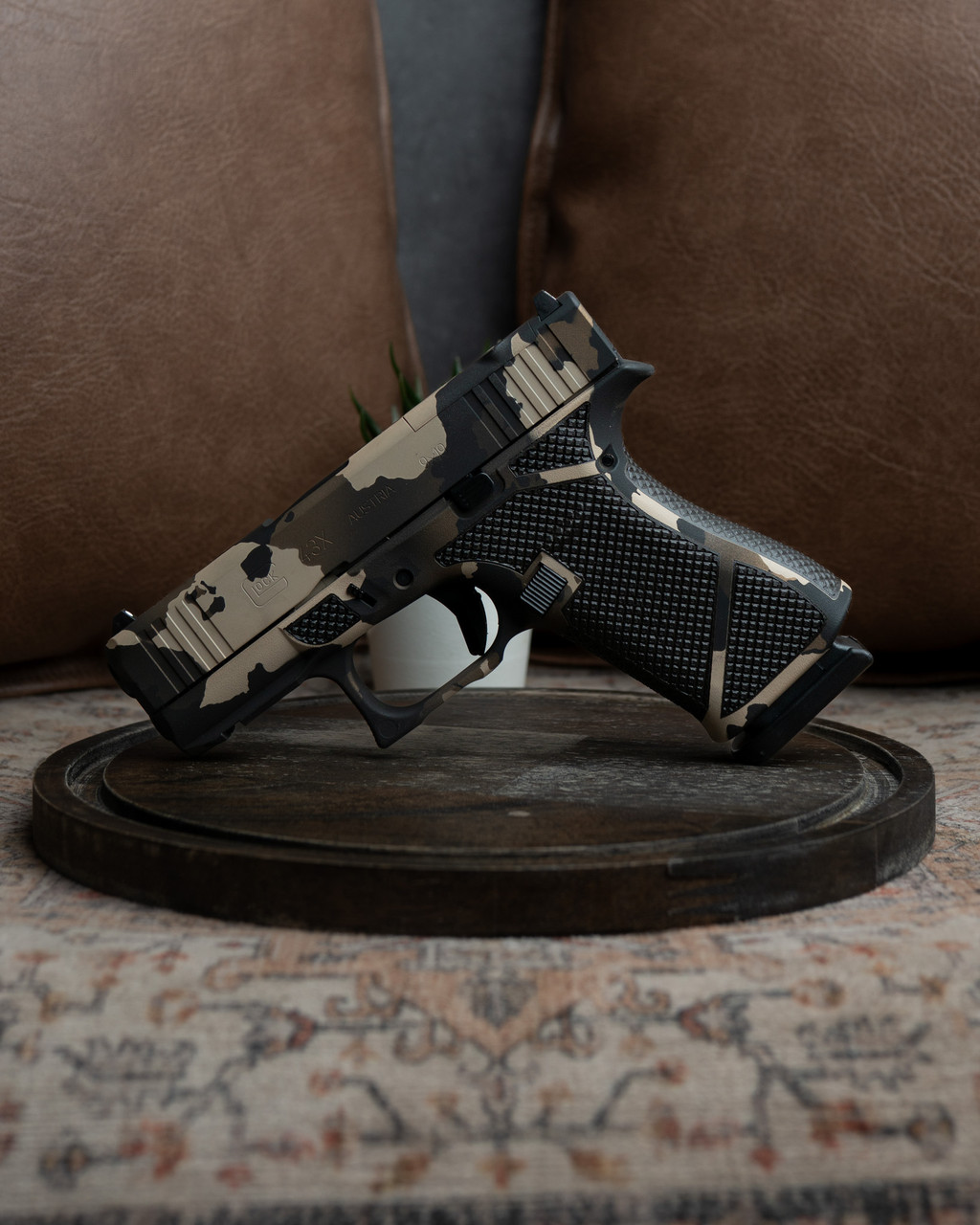WWLLC Custom Glock 43x M.O.S. Sandstone Granite Full Diamond