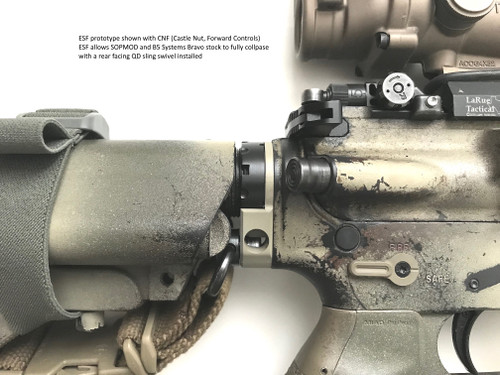 Forward Controls Design Ar-15 End Plate W/ 3-Qd Sling Swivel Sockets Steel - End Plate W/ 3-Qd Sling Swivel Sockets Black Dlc Forward Controls Design Ar-15 End Plate W/ 3-Qd Sling Swivel Sockets Steel - End Plate W/ 3-Qd Sling Swivel Sockets Black Dlc