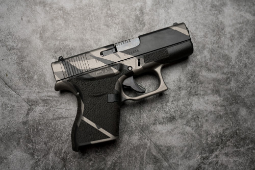 WWLLC Custom Glock 43 Silver Ballistic, Mask Full Stipple WWLLC Custom Glock 43 Silver Ballistic, Mask Full Stipple