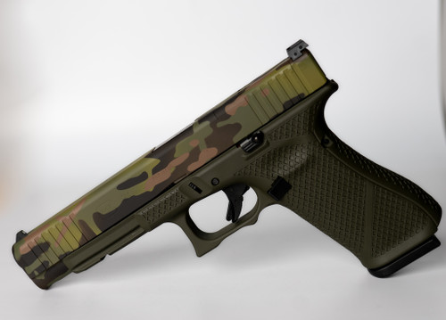 WWLLC Custom Glock 34 M.O.S. MC Tropic OD Green, Mesh Full Stipple DU
