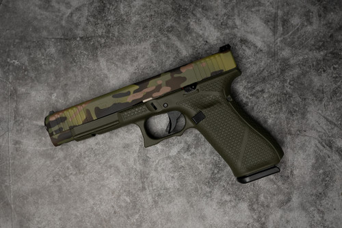 WWLLC Custom Glock 34 M.O.S. MC Tropic OD Green, Mesh Full Stipple DU