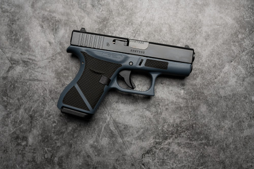 WWLLC Custom Glock 42 Elite Blackout MC Dark Grey, Diamond Side Stipple