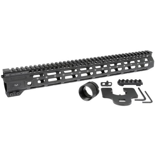 Midwest Industries Ar-15 Combat Handguards Free Float M-Lok - Combat Handguard M-Lok Aluminum 15" Black