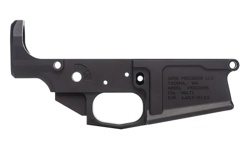M5 (.308) Stripped Lower Receiver, Special Edition: Freedom - Anodized Black