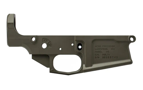 M5 (.308) Stripped Lower Receiver - OD Green Cerakote