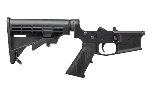 M4E1 Complete Lower Receiver w/ A2 Grip and M4 Stock - Anodized Black